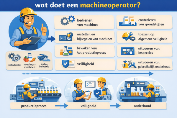 Alles over het beroep machineoperator Wat doet een machineoperator